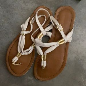 White sandals